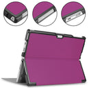 Custer Texture Horizontal Flip PU Leather Case for Microsoft Surface Pro 4 / 5 / 6 / 7 12.3 inch, with Holder & Pen Slot(Purple)