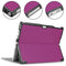 Custer Texture Horizontal Flip PU Leather Case for Microsoft Surface Pro 4 / 5 / 6 / 7 12.3 inch, with Holder & Pen Slot(Purple)