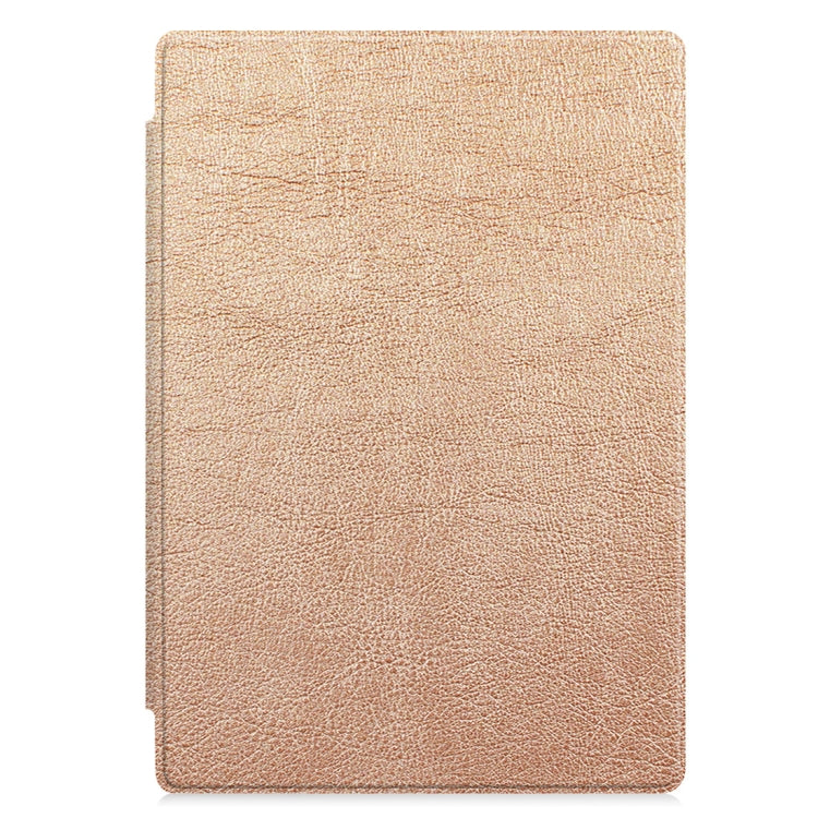 Custer Texture Horizontal Flip PU Leather Case for Microsoft Surface Pro 4 / 5 / 6 / 7 12.3 inch, with Holder & Pen Slot(Rose Gold)