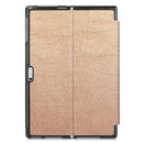 Custer Texture Horizontal Flip PU Leather Case for Microsoft Surface Pro 4 / 5 / 6 / 7 12.3 inch, with Holder & Pen Slot(Rose Gold)