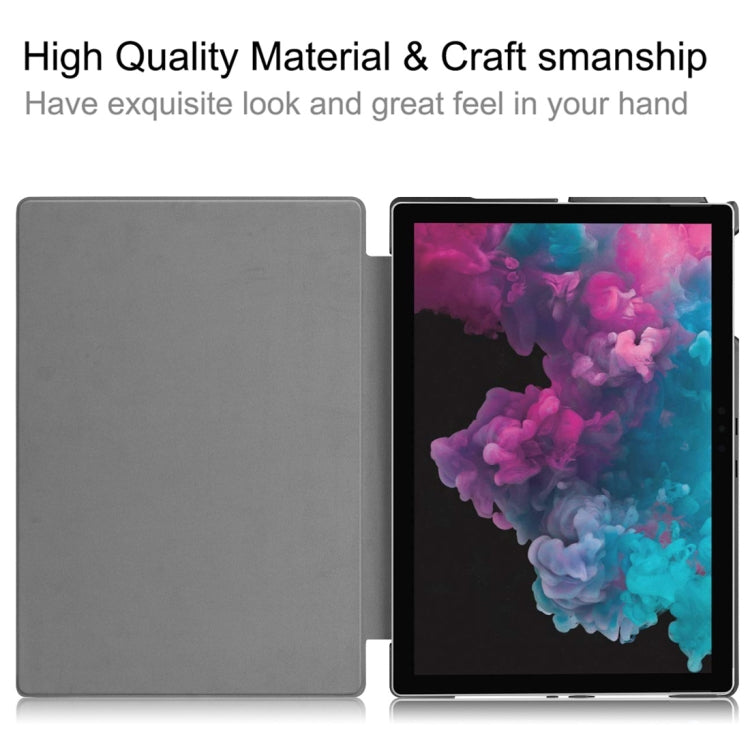 Custer Texture Horizontal Flip PU Leather Case for Microsoft Surface Pro 4 / 5 / 6 / 7 12.3 inch, with Holder & Pen Slot(Red)