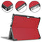 Custer Texture Horizontal Flip PU Leather Case for Microsoft Surface Pro 4 / 5 / 6 / 7 12.3 inch, with Holder & Pen Slot(Red)