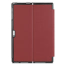 Custer Texture Horizontal Flip PU Leather Case for Microsoft Surface Pro 4 / 5 / 6 / 7 12.3 inch, with Holder & Pen Slot(Wine Red)