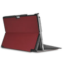 Custer Texture Horizontal Flip PU Leather Case for Microsoft Surface Pro 4 / 5 / 6 / 7 12.3 inch, with Holder & Pen Slot(Wine Red)