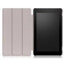 Custer Texture Horizontal Flip Leather Case for Amazon New Fire 7 2019, with Three-folding Holder(Black)