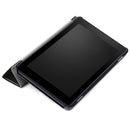 Custer Texture Horizontal Flip Leather Case for Amazon New Fire 7 2019, with Three-folding Holder(Black)
