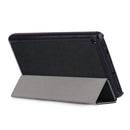 Custer Texture Horizontal Flip Leather Case for Amazon New Fire 7 2019, with Three-folding Holder(Black)