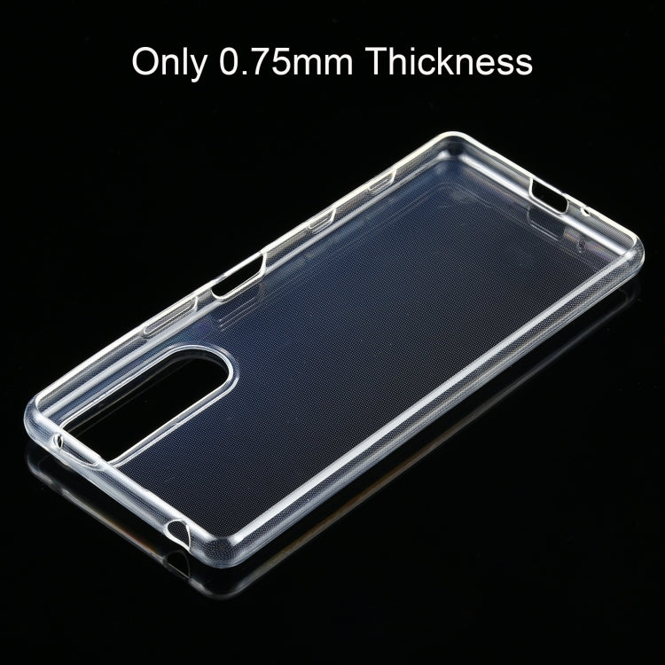 For Sony Xperia 5 III 0.75mm Ultra-thin Transparent TPU Soft Protective Case