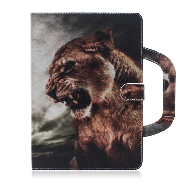 Lion Pattern Horizontal Flip Leather Case for Huawei MediaPad T5, with Holder & Card Slot & Wallet