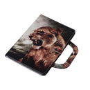 Lion Pattern Horizontal Flip Leather Case for Huawei MediaPad T5, with Holder & Card Slot & Wallet