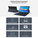 Horizontal Flip PU Leather Smart Keyboard Tablet Case with Holder for Ulefone Tab A7 (WMC0498TK)(Bluish Grey)