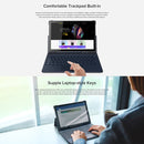 Horizontal Flip PU Leather Smart Keyboard Tablet Case with Holder for Ulefone Tab A7 (WMC0498TK)(Bluish Grey)