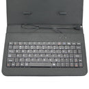 ENKAY 80-Keys Wired Keyboard Leather Tablet Case with Holder for Android Tablet / Android Mobile Phone(Black)