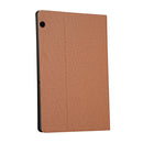 Universal Voltage Craft Cloth TPU Protective Case for Huawei MediaPad T5, with Holder(Brown)