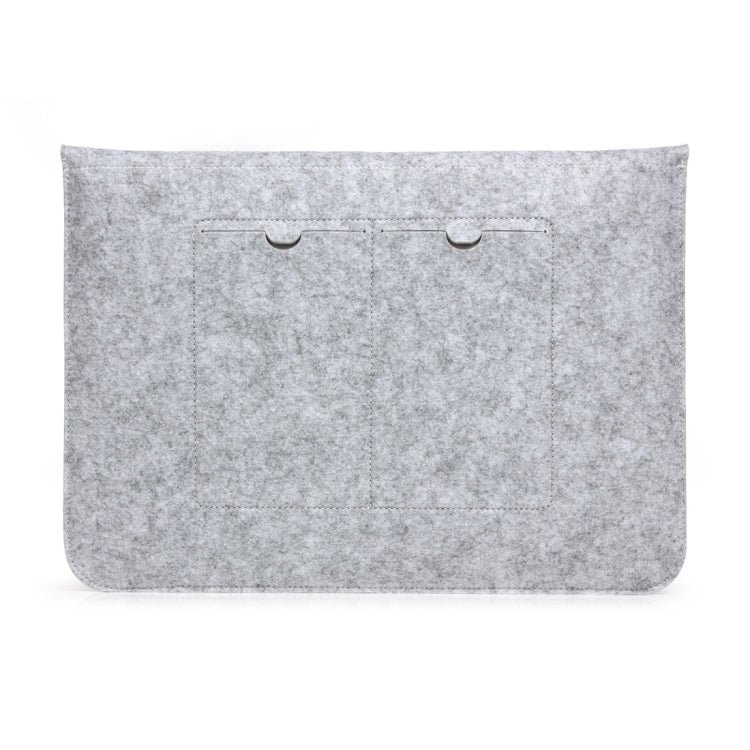 11.6 inch Universal Fashion Soft Sleeve Bag Case Tablet Laptop Felt Bag for MacBook Air 11.6 inch, Size: 33x22x1cm(Grey)
