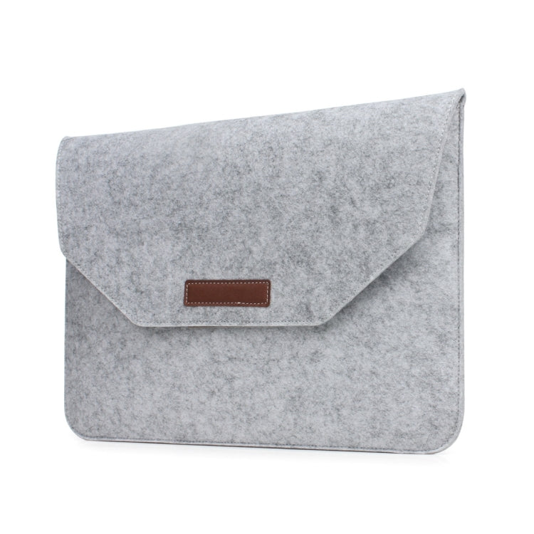 11.6 inch Universal Fashion Soft Sleeve Bag Case Tablet Laptop Felt Bag for MacBook Air 11.6 inch, Size: 33x22x1cm(Grey)