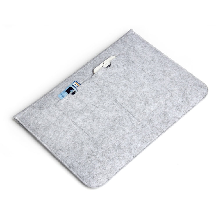 11.6 inch Universal Fashion Soft Sleeve Bag Case Tablet Laptop Felt Bag for MacBook Air 11.6 inch, Size: 33x22x1cm(Grey)