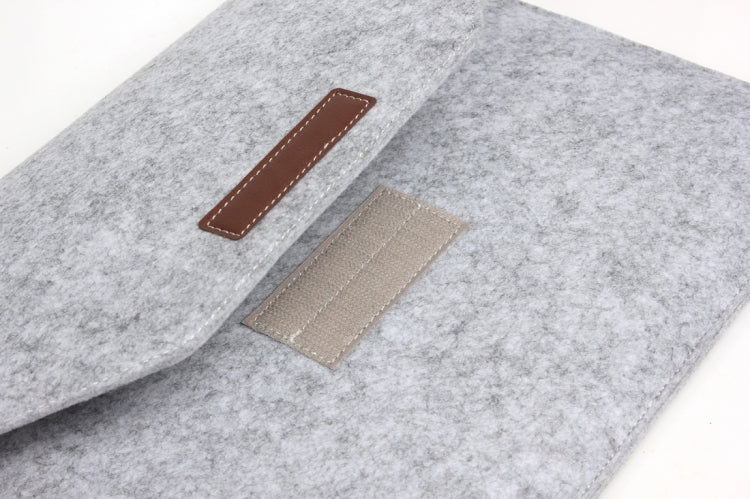 11.6 inch Universal Fashion Soft Sleeve Bag Case Tablet Laptop Felt Bag for MacBook Air 11.6 inch, Size: 33x22x1cm(Grey)