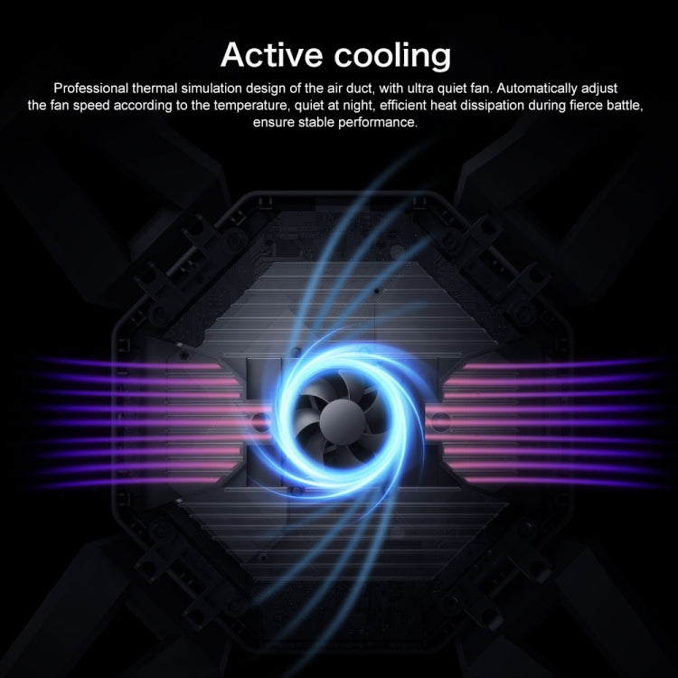 Original Xiaomi AX9000 WiFi Router WiFi6 Enhanced Edition Tri-Band USB3.0 Wireless Mesh Network Game Acceleration Repeater 12 Antennas(Black)