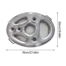 PVC Inflatable Eight-hole Food Tray Water Inflatable Coaster with Handle, Size: 70 x 50cm (Silver)