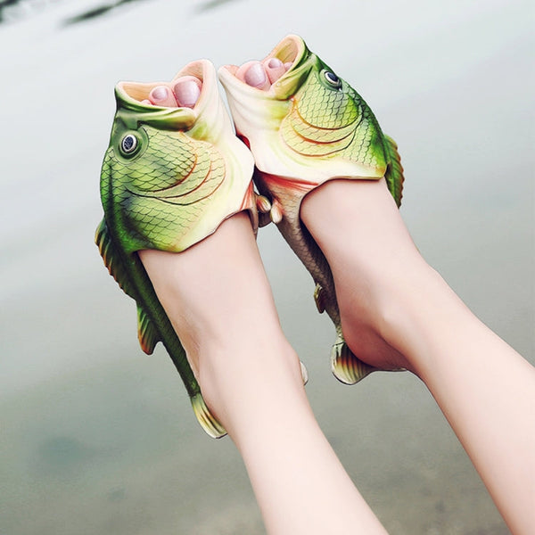 Fish Style EVA Material Summer Beach Sandals Simulation Fish Beach Slippers for Men, Size: 43#