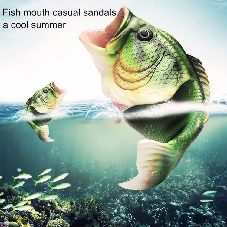 Fish Style EVA Material Summer Beach Sandals Simulation Fish Beach Slippers for Men, Size: 43#