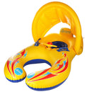 Water Fun Children Sunshade Yellow Pattern Swimming Circle Yacht, Size: 100*70cm