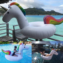 Summer Inflatable Unicorn Shaped Float Pool Lounge Swimming Ring Floating Bed Raft, Size: 90cm