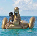 Inflatable Golden Swan Shaped Floating Mat Swimming Ring, Inflated Size: 190 x 190 x 130cm