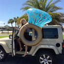 Water Fun Inflatable Diamond Ring Shaped Pool Lounge Swimming Ring Floating Raft Floats, Size: 140*120cm