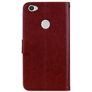 For Xiaomi Redmi Note 5A Pro / Prime Roses Pressed Flowers Pattern Flip Leather Case with Holder & Card Slots & Wallet(Brown)