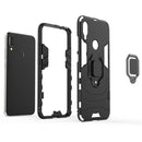 PC + TPU Shockproof Protective Case for Xiaomi Redmi Note 7, with Magnetic Ring Holder (Black)