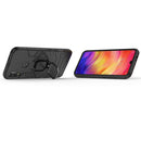 PC + TPU Shockproof Protective Case for Xiaomi Redmi Note 7, with Magnetic Ring Holder (Black)