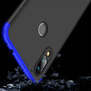 GKK Three Stage Splicing Full Coverage PC Case for Xiaomi Redmi Note 7 (Black Blue)