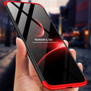 GKK Three Stage Splicing Full Coverage PC Case for Xiaomi Redmi Note 7 (Black Red)