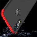 GKK Three Stage Splicing Full Coverage PC Case for Xiaomi Redmi Note 7 (Black Red)