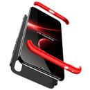 GKK Three Stage Splicing Full Coverage PC Case for Xiaomi Redmi Note 7 (Black Red)