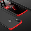 GKK Three Stage Splicing Full Coverage PC Case for Xiaomi Redmi Note 7 (Black Red)