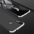 GKK Three Stage Splicing Full Coverage PC Case for Xiaomi Redmi Note 7 (Black Silver)