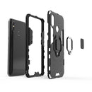 PC + TPU Shockproof Protective Case for Xiaomi Redmi Note 5, with Magnetic Ring Holder (Navy Blue)