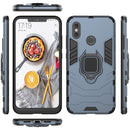PC + TPU Shockproof Protective Case for Xiaomi Redmi Note 5, with Magnetic Ring Holder (Navy Blue)