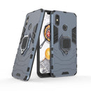 PC + TPU Shockproof Protective Case for Xiaomi Redmi Note 5, with Magnetic Ring Holder (Navy Blue)