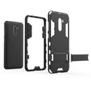 Shockproof PC + TPU Case for Xiaomi Pocophone F1, with Holder(Black)