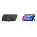 Shockproof PC + TPU Case for Xiaomi Pocophone F1, with Holder(Black)
