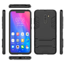 Shockproof PC + TPU Case for Xiaomi Pocophone F1, with Holder(Black)