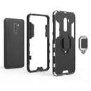 PC + TPU Shockproof Protective Case with Magnetic Ring Holder for Xiaomi Pocophone F1(Black)