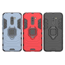 PC + TPU Shockproof Protective Case with Magnetic Ring Holder for Xiaomi Pocophone F1(Black)