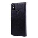 Business Style Oil Wax Texture Horizontal Flip Leather Case for Xiaomi Mi 6X / A2, with Holder & Card Slots & Wallet(Black)