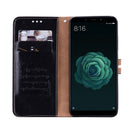 Business Style Oil Wax Texture Horizontal Flip Leather Case for Xiaomi Mi 6X / A2, with Holder & Card Slots & Wallet(Black)