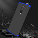 GKK Three Stage Splicing Full Coverage PC Case for Xiaomi Redmi K20(Black Blue)